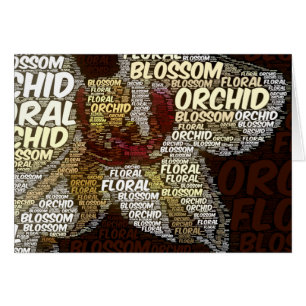 Floral Orchidée Blossom Mot Cloud à l'intérieur