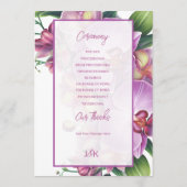 Floral Orchids Trouwprogramma Programma (Achterkant)