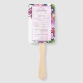 Floral Orchids Trouwprogramma Set van Fans Handwaaier (Voorkant)