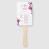 Floral Orchids Trouwprogramma Set van Fans Handwaaier (Voorkant)