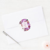 Floral Orchids Wedding Ronde Sticker (Envelop)