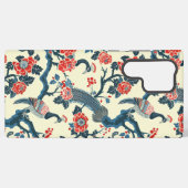 Floral Oriental Peacock Japandi stijl Samsung Galaxy Hoesje (Achterkant horizontaal)