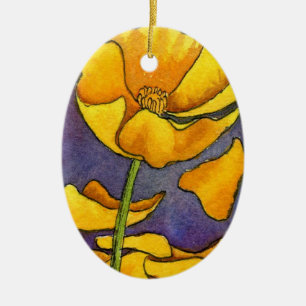 Floral Ornament "Yellow Poppy"