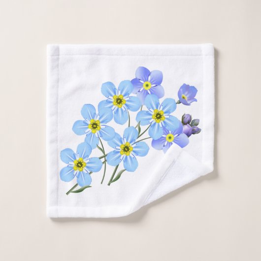 Floral Oubliez-moi non (Gant de toilette)