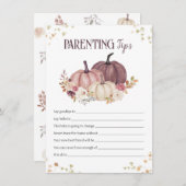 Floral Ouderschap tips, nieuw ouderadvies Notitiekaartje (Voorkant / Achterkant)