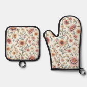 Floral Ovenwant & Pannenlap Set (Voorkant)
