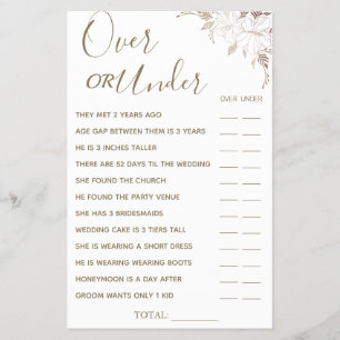 Floral Over of Onder Vrijgezellenfeest game card F Flyer