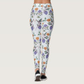 Floral over patroon terugzetten leggings (Achterkant)