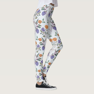 Floral over patroon terugzetten leggings