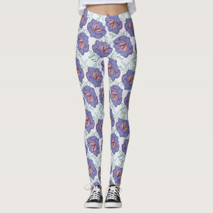 Floral over patroon terugzetten leggings