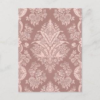Floral over Rosy Beige Briefkaart