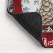 Floral Owl Red Mousepad Muismat (Hoek)