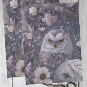 Floral Owl Tissuepapier