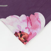 Floral Paars Fleece Deken (Hoek)