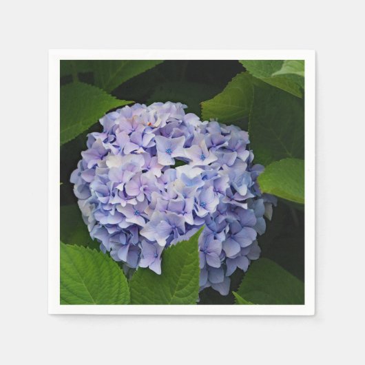 Floral Paars Hydrangea Foto Servet (Voorkant)