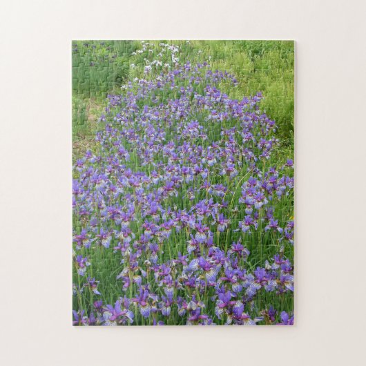 Floral Paars Iris Garden Legpuzzel (Verticaal)