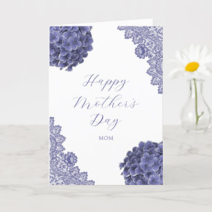 Floral Paars Photo Happy Moederdag Kaart
