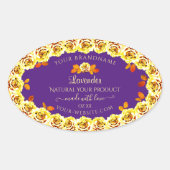 Floral Paars Product Packaging Label Gele rozen (Voorkant)