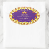 Floral Paars Product Packaging Label Gele rozen (Tas)