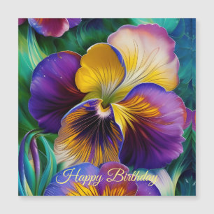 Floral-Paarse en goudpansie