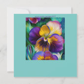 Floral-Paarse en goudpansie (Achterkant)