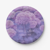 Floral Paarse Hydrangea Land Rustic Wedding Papieren Bordje (Voorkant)