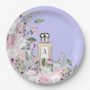 Floral Paarse parfume Moederdag Papieren Bordje