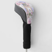 Floral Paarse parfumeflesje actief Golfheadcover (Schuin)