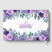 Floral Paarse Quinceanera Gastenboek (Achterkant)