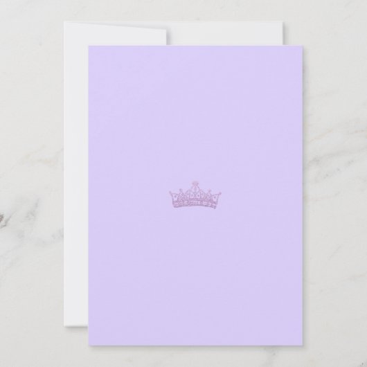 Floral Paarse Roos Quinceanera Uitnodiging (Achterkant)