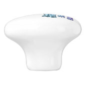 Floral Paisley Elephant Keramische Knop (Zijkant)