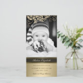 Floral Paisley Gold Carte photo (Debout devant)