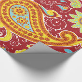 Floral  Paisley Mode Pattern Cadeaupapier (Hoek)