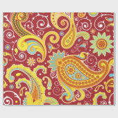 Floral  Paisley Mode Pattern Cadeaupapier (Vlak)