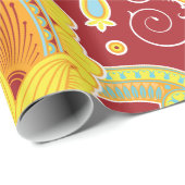 Floral  Paisley Mode Pattern Cadeaupapier (Rol Hoek)