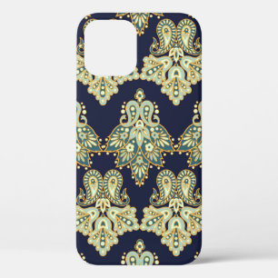 Floral paisley naadloos. afbeelding in A iPhone 12 Hoesje