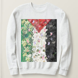 Floral Palestine Kaart - Free Palestine Kaart T-sh Trui