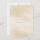 Floral Palm Leaves, Cream and Peach Wedding Kaart (Achterkant)