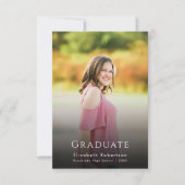 Floral Pampas Grass Photo Faire-part Graduation (Devant)