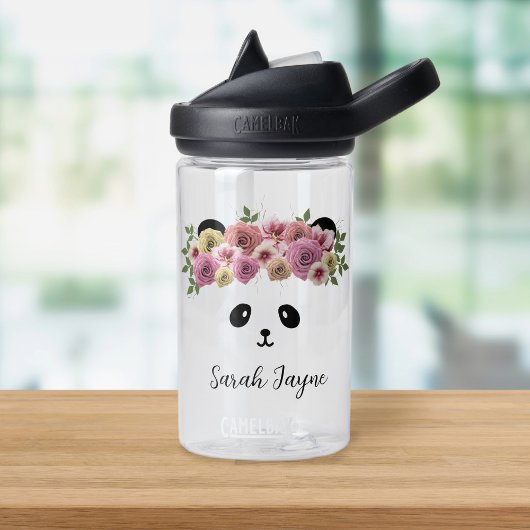 Floral Panda Beer meisjesnaam Waterfles