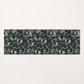 Floral Panda Patroon met Roze en Blauwe Rozen Yogamat (Voorkant (horizontaal))