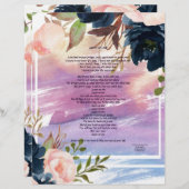 Floral paper over lean on Me Waterverf (Voorkant / Achterkant)