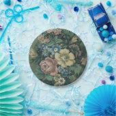  Floral Papieren Bordje (Feest)