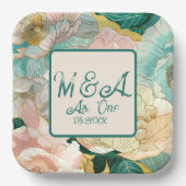 Floral Papieren Bordje (Voorkant)