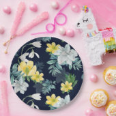 Floral Papieren Bordje (Feest)