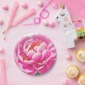 Floral Papieren Bordje (Feest)