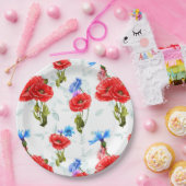 Floral Papieren Bordje (Feest)