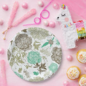 Floral Papieren Bordje (Feest)