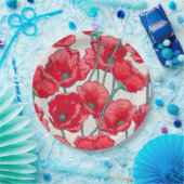 Floral Papieren Bordje (Feest)