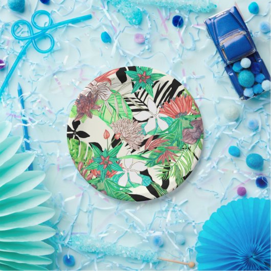 Floral Paradise II Papieren Bordje (Feest)